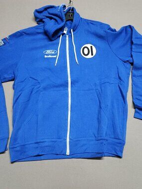 Ford Ecoboost Spoiler Full Zip Hoodie Mens 2Xl Racing Blue Cotton Polyester 143